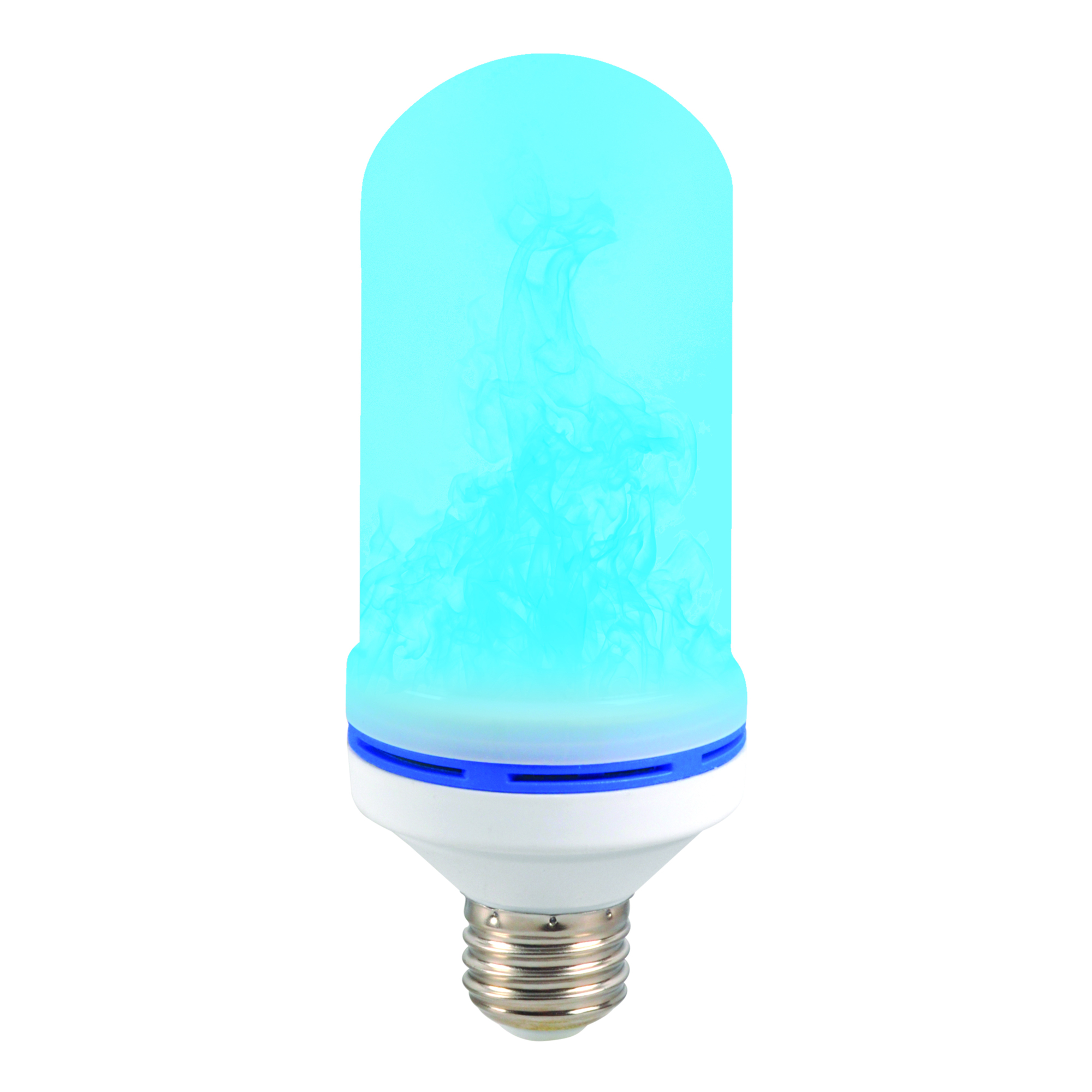 GT Lite LED Blue Flame Bulb — 4.5W, E26 Base, Realistic Flickering Flame, 25,000-Hour Lifespan, 1-Pack, Model# GT-BU-BFM